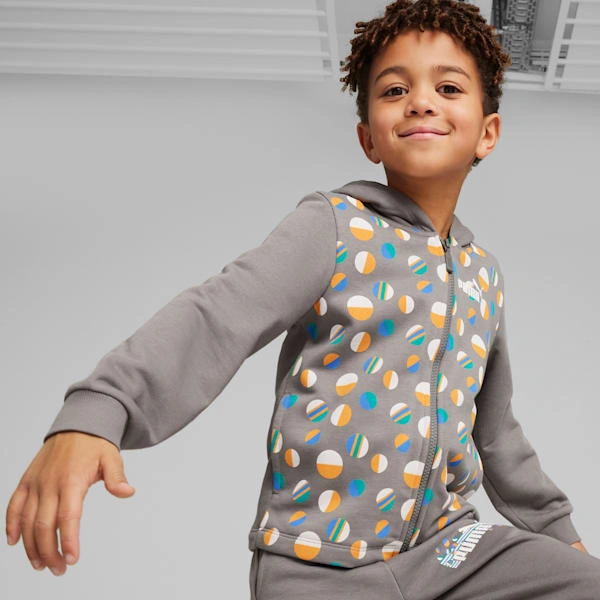 PUMA ESS+ Sommercamp Kapuzenjacke für kleine Entdecker Volle Action Sommer Style